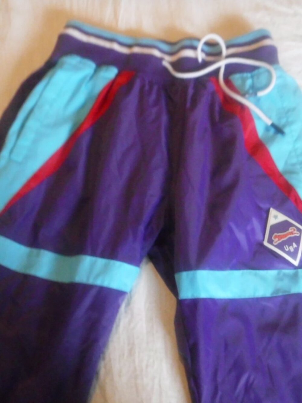El tiger Vintage jogger Purple Pants Womens Size Medium SZ 28 x 30 Measured